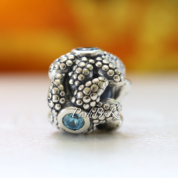 Pandora Sea Star Turquoise Spinel Charm 791163SST - Picture 3 of 4